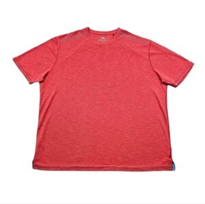 Tommy Bahama Shirt Mens Medium Red Tencel Lyocell Short Sleeve Ventilated